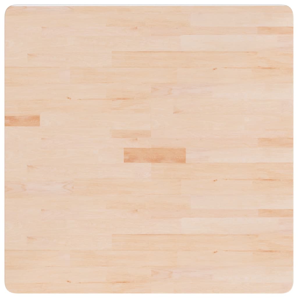 Piano Tavolo Quadrato 80x80x2,5 cm Massello Rovere Non Trattato | homemem39