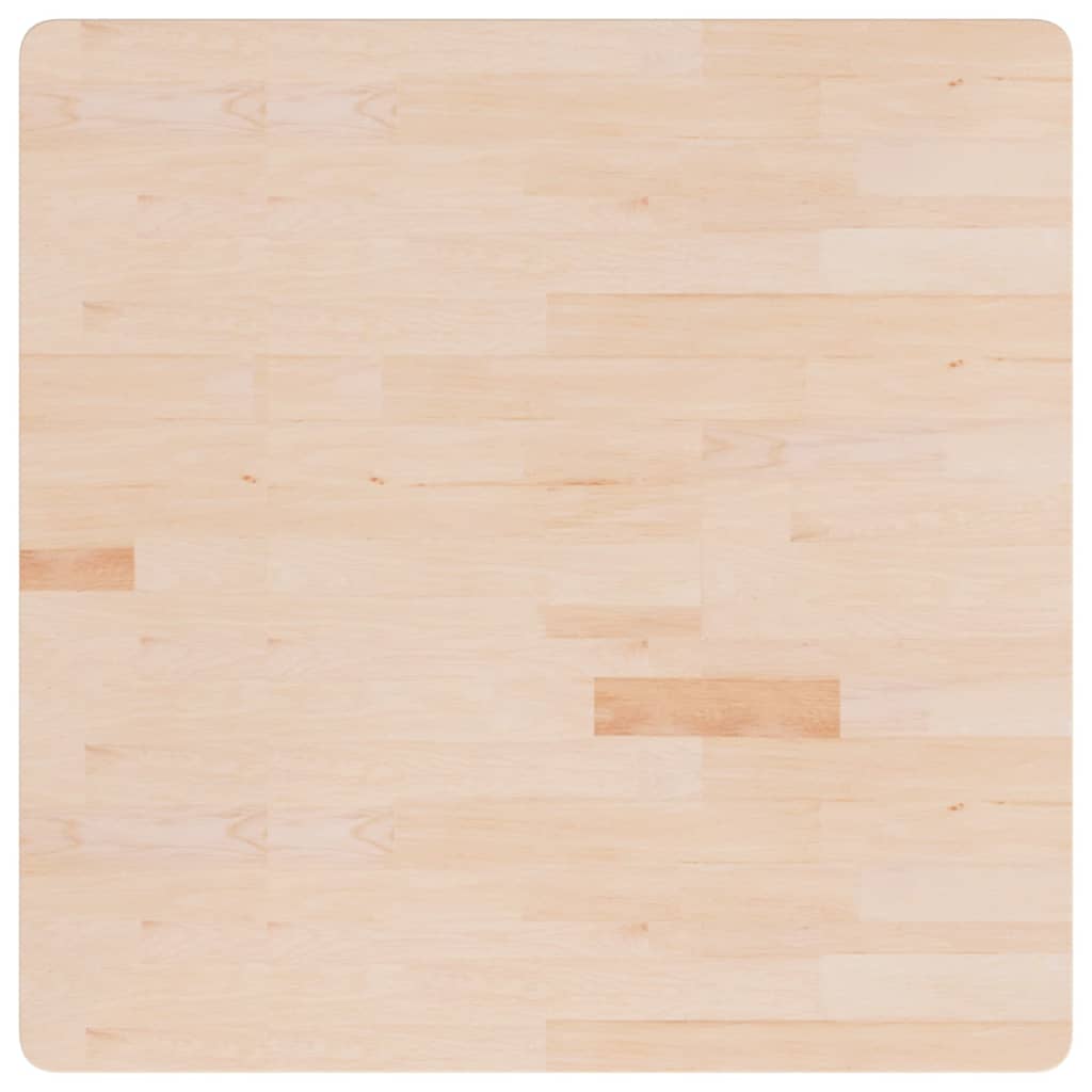 Piano Tavolo Quadrato 90x90x2,5 cm Massello Rovere Non Trattato | homemem39