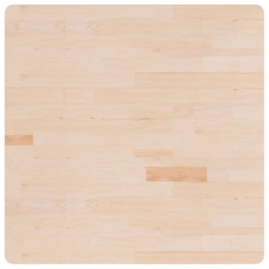 Piano Tavolo Quadrato 90x90x2,5 cm Massello Rovere Non Trattato | homemem39
