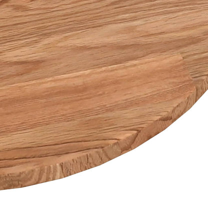Piano Tavolo Rotondo Marrone Chiaro Ø30x1,5 cm Rovere Trattato | homemem39
