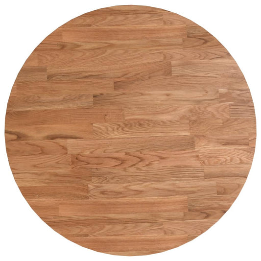 Piano Tavolo Rotondo Marrone Chiaro Ø40x1,5 cm Rovere Trattato | homemem39
