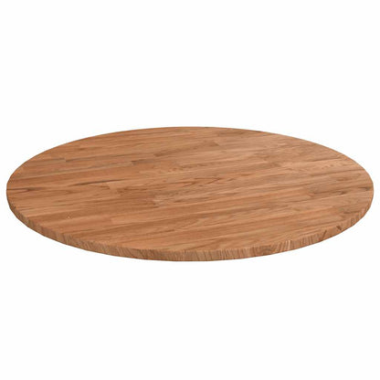 Piano Tavolo Rotondo Marrone Chiaro Ø50x1,5 cm Rovere Trattato | homemem39
