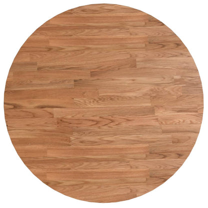 Piano Tavolo Rotondo Marrone Chiaro Ø60x1,5cm Rovere Trattato | homemem39