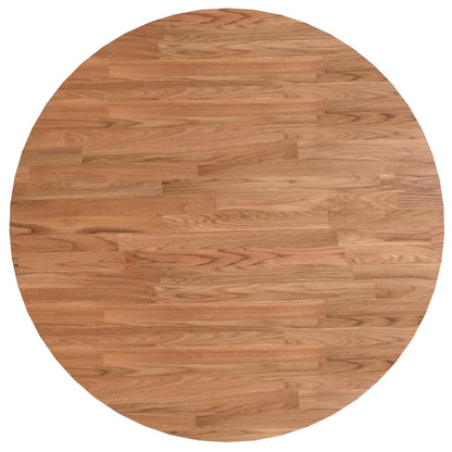 Piano Tavolo Rotondo Marrone Chiaro Ø80x1,5 cm Rovere Trattato | homemem39