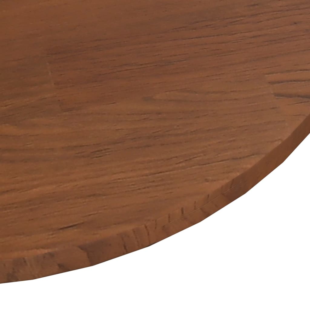 Piano Tavolo Rotondo Marrone Scuro Ø30x1,5 cm Rovere Trattato | homemem39
