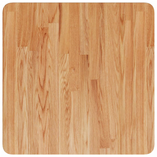 Piano Tavolo Quadrato Marrone Chiaro 50x50x1,5 Rovere Trattato | homemem39