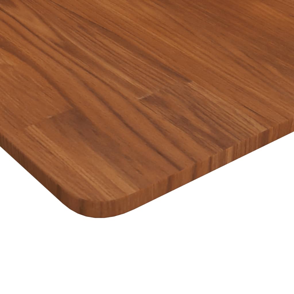 Piano Tavolo Quadrato Marrone Scuro 60x60x1,5cm Rovere Trattato | homemem39