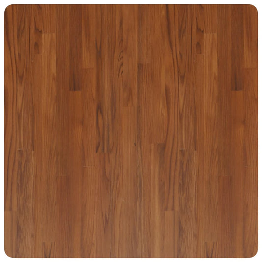 Piano Tavolo Quadrato Marrone Scuro 80x80x1,5cm Rovere Trattato