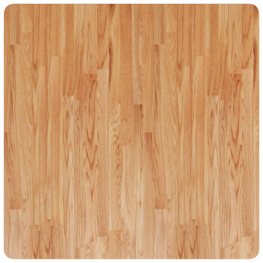 Piano Tavolo Quadrato Marrone Chiaro 80x80x2,5 Rovere Trattato | homemem39