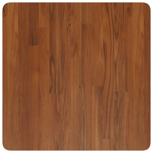 Piano Tavolo Quadrato Marrone Scuro 60x60x2,5cm Rovere Trattato