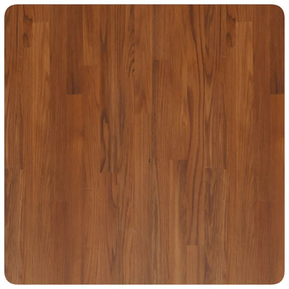 Piano Tavolo Quadrato Marrone Scuro 70x70x2,5cm Rovere Trattato | homemem39