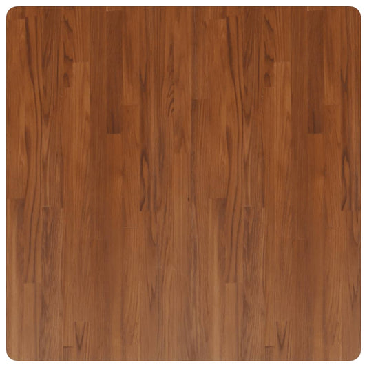 Piano Tavolo Quadrato Marrone Scuro 90x90x2,5cm Rovere Trattato