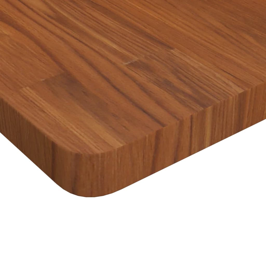 Piano Tavolo Quadrato Marrone Scuro 40x40x4cm Rovere Trattato