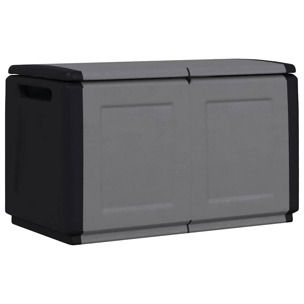 Contenitore da Giardino 96x53x57 230 L Grigio Scuro e Nero | homemem39