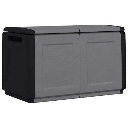 Contenitore da Giardino 96x53x57 230 L Grigio Scuro e Nero | homemem39