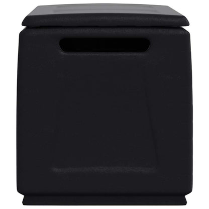 Contenitore da Giardino 96x53x57 230 L Grigio Scuro e Nero | homemem39