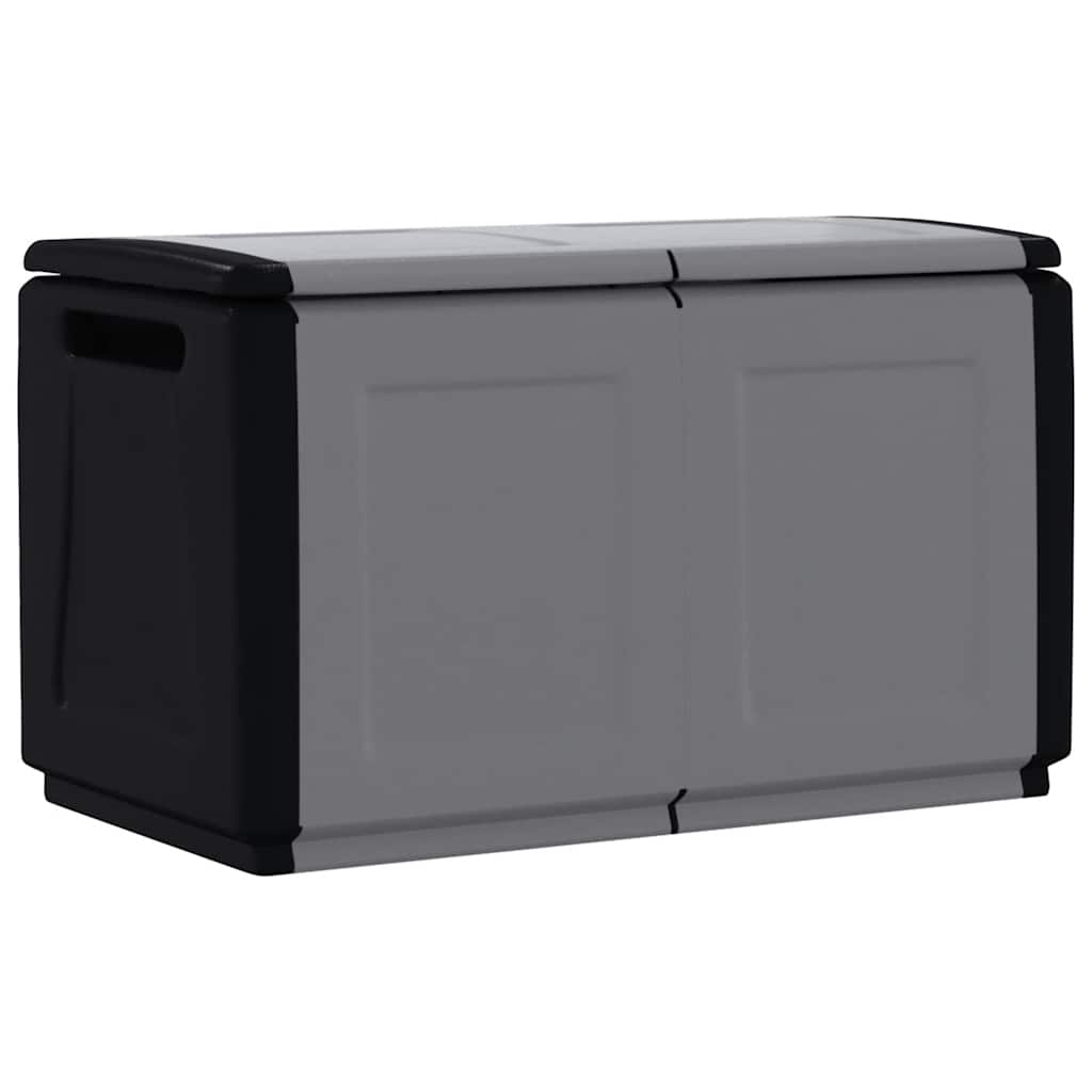 Contenitore da Giardino 96x53x57 230 L Grigio Scuro e Nero | homemem39