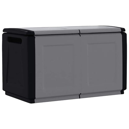 Contenitore da Giardino 96x53x57 230 L Grigio Scuro e Nero | homemem39