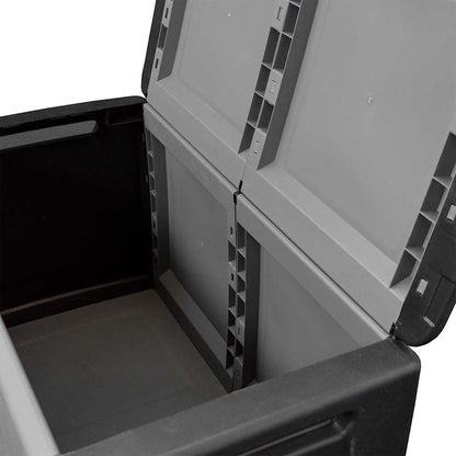 Contenitore da Giardino 96x53x57 230 L Grigio Scuro e Nero | homemem39