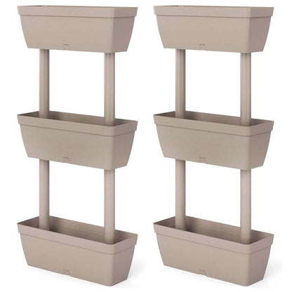 Fioriere da Giardino 6 pz Grigio Talpa
