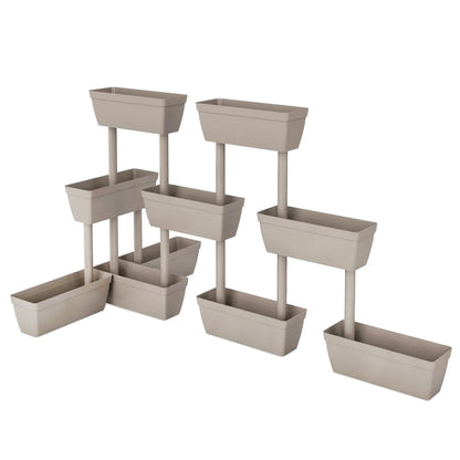 Fioriere da Giardino 6 pz Grigio Talpa | homemem39