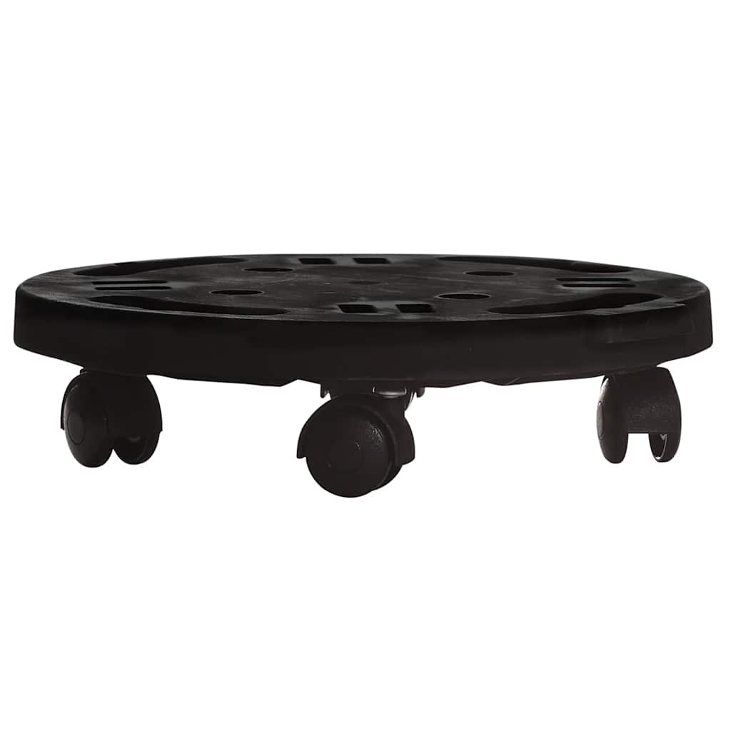 Carrello per Piante con Ruote Diametro 30 cm Nero 170 kg | homemem39