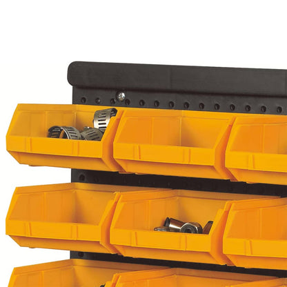 Kit Contenitori 32 pz con Pannelli a Parete Giallo e Nero | homemem39