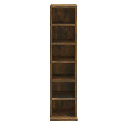 Mobile Porta CD Rovere Fumo 21x20x88 cm in Legno Multistrato | homemem39