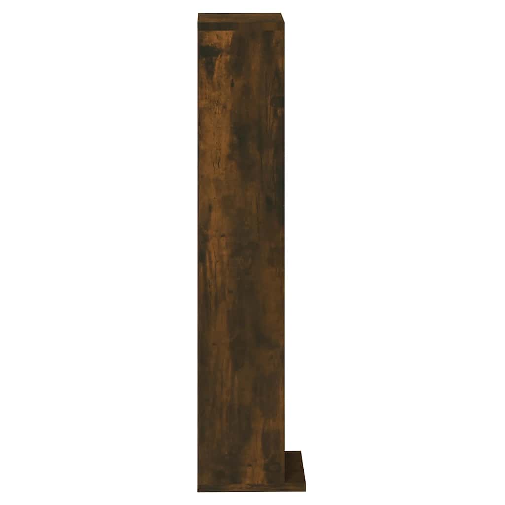 Mobile Porta CD Rovere Fumo 21x20x88 cm in Legno Multistrato | homemem39