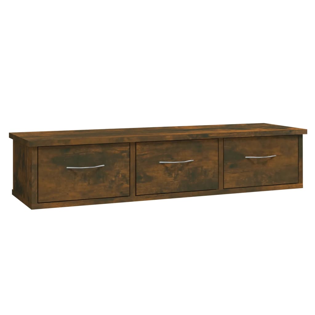 Mobile a Parete Rovere Fumo 88x26x18,5 cm in Legno Multistrato | homemem39