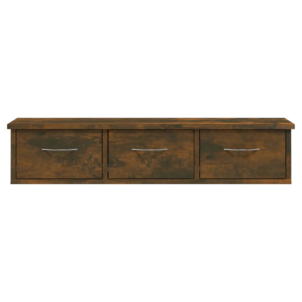 Mobile a Parete Rovere Fumo 88x26x18,5 cm in Legno Multistrato | homemem39