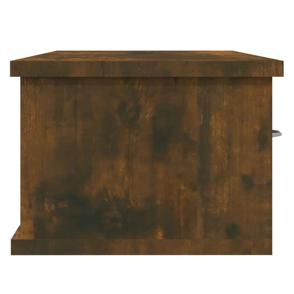 Mobile a Parete Rovere Fumo 88x26x18,5 cm in Legno Multistrato | homemem39
