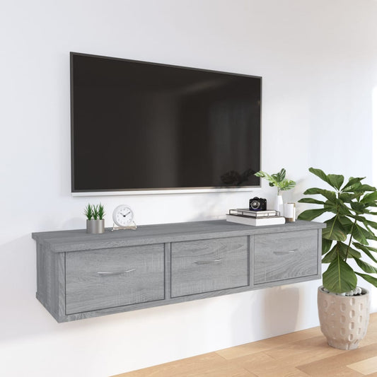 Mobile a Muro Grigio Sonoma 88x26x18,5 cm in Legno Multistrato | homemem39