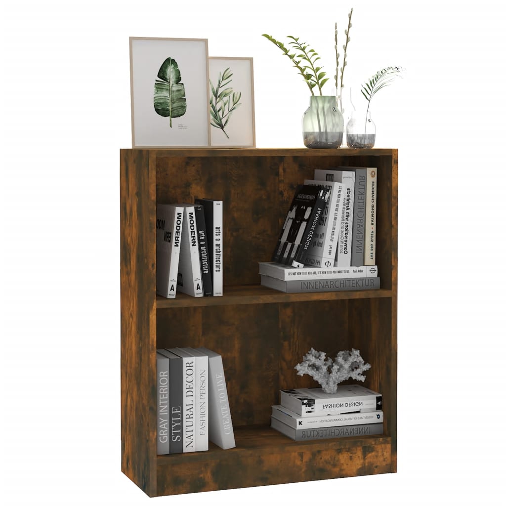 Libreria Rovere Fumo 60x24x76 cm in Legno Multistrato - homemem39