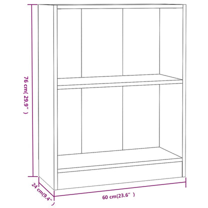 Libreria Rovere Fumo 60x24x76 cm in Legno Multistrato - homemem39