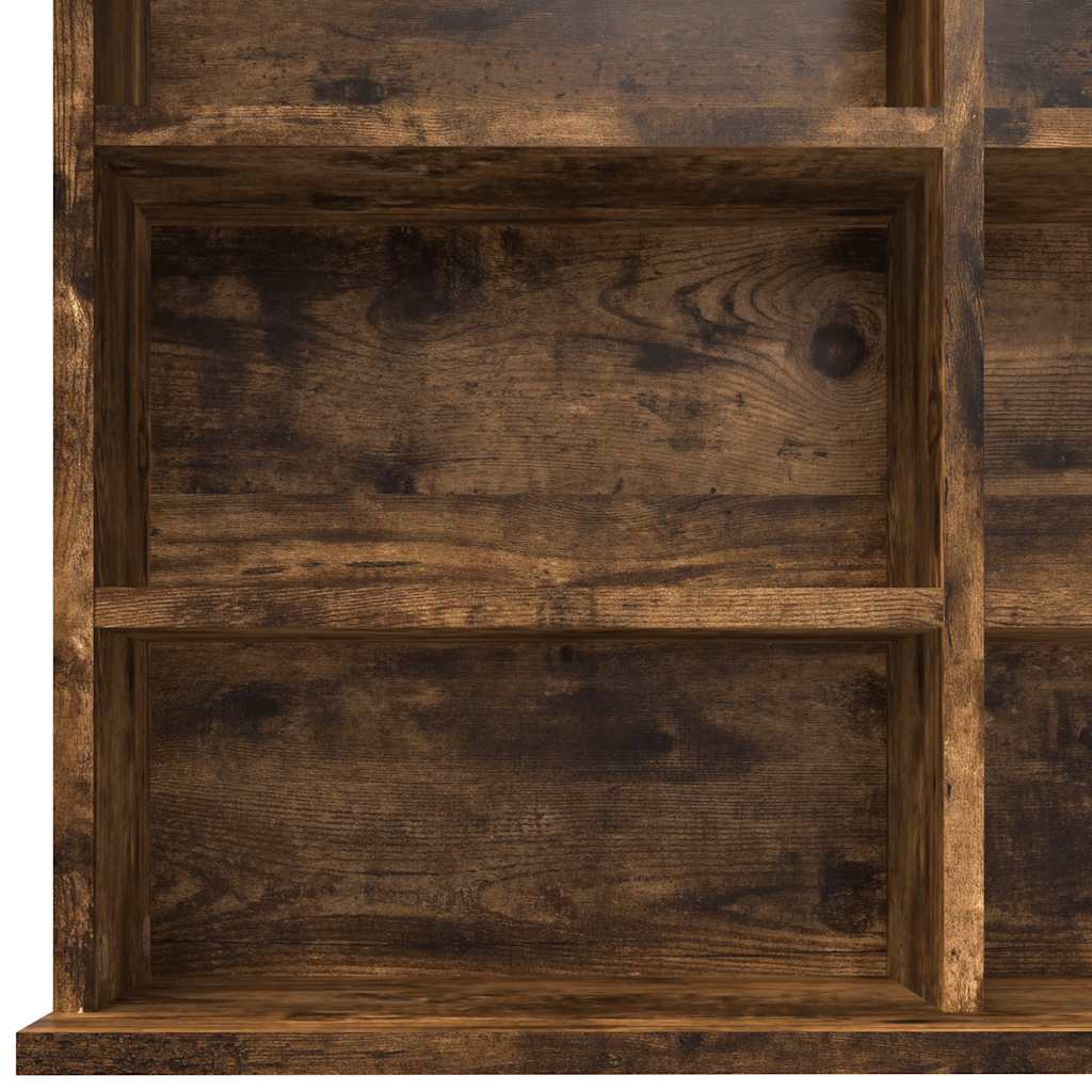 Mobile Porta CD Rovere Fumo 102x23x177,5 cm Legno Multistrato