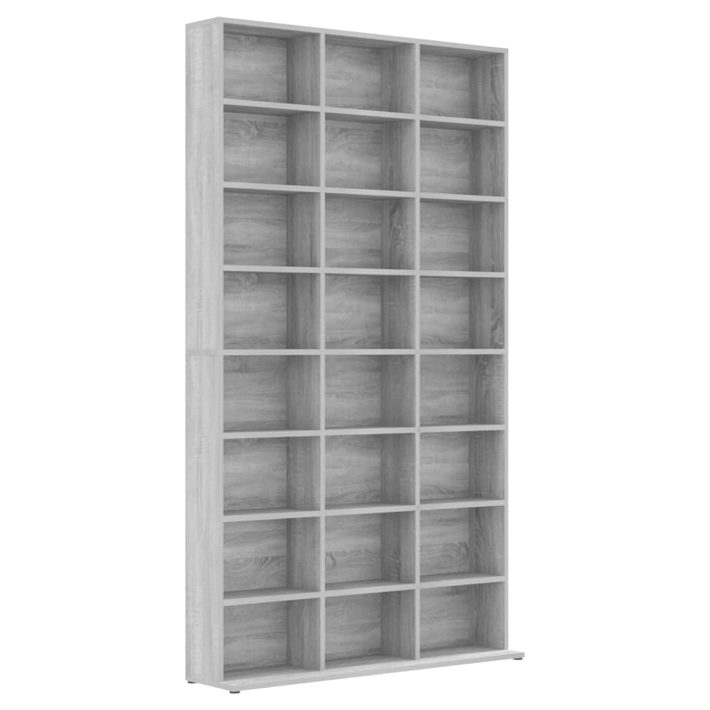 Mobile Porta CD Grigio Sonoma 102x23x177,5 cm Legno Multistrato - homemem39