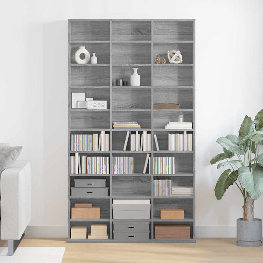Mobile Porta CD Grigio Sonoma 102x23x177,5 cm Legno Multistrato