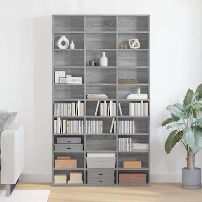 Mobile Porta CD Grigio Sonoma 102x23x177,5 cm Legno Multistrato