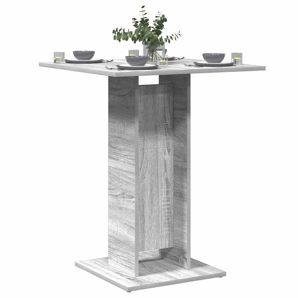 Tavolo da Bistrot Grigio Sonoma 60x60x75 cm Legno Multistrato - homemem39