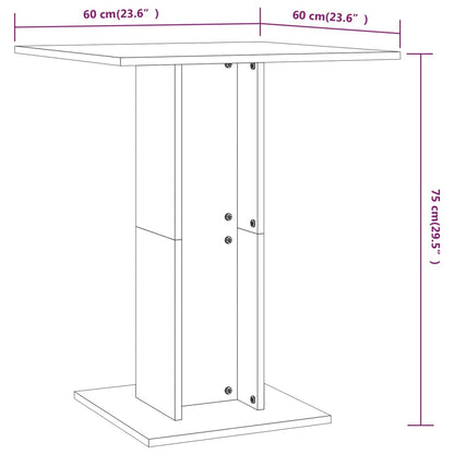 Tavolo da Bistrot Rovere Marrone 60x60x75 cm Legno Multistrato