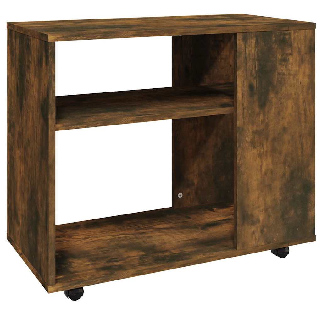 Tavolino da Salotto Rovere Fumo 70x35x60,5cm Legno Multistrato
