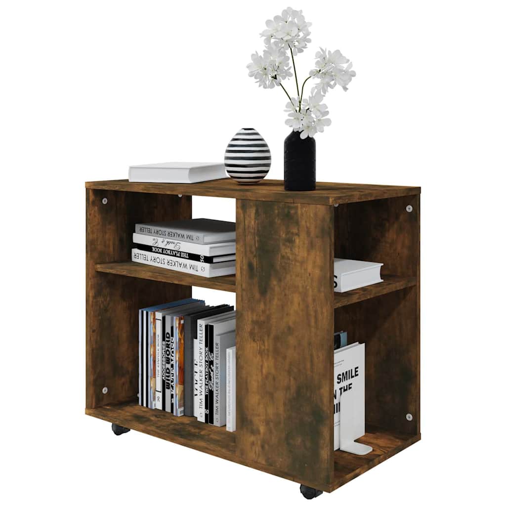 Tavolino da Salotto Rovere Fumo 70x35x60,5cm Legno Multistrato