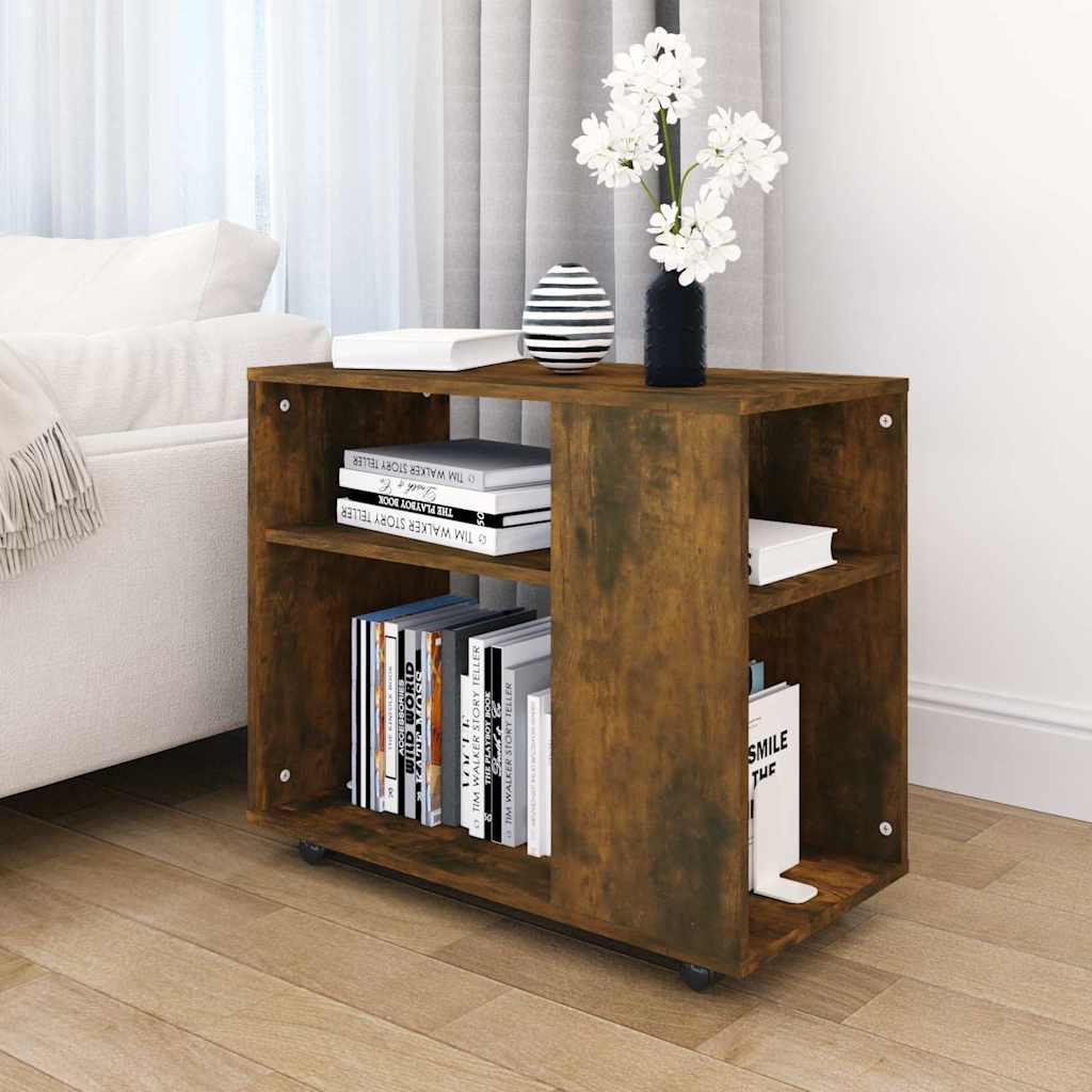 Tavolino da Salotto Rovere Fumo 70x35x60,5cm Legno Multistrato
