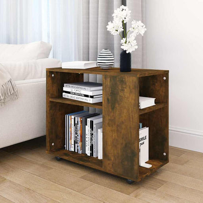 Tavolino da Salotto Rovere Fumo 70x35x60,5cm Legno Multistrato