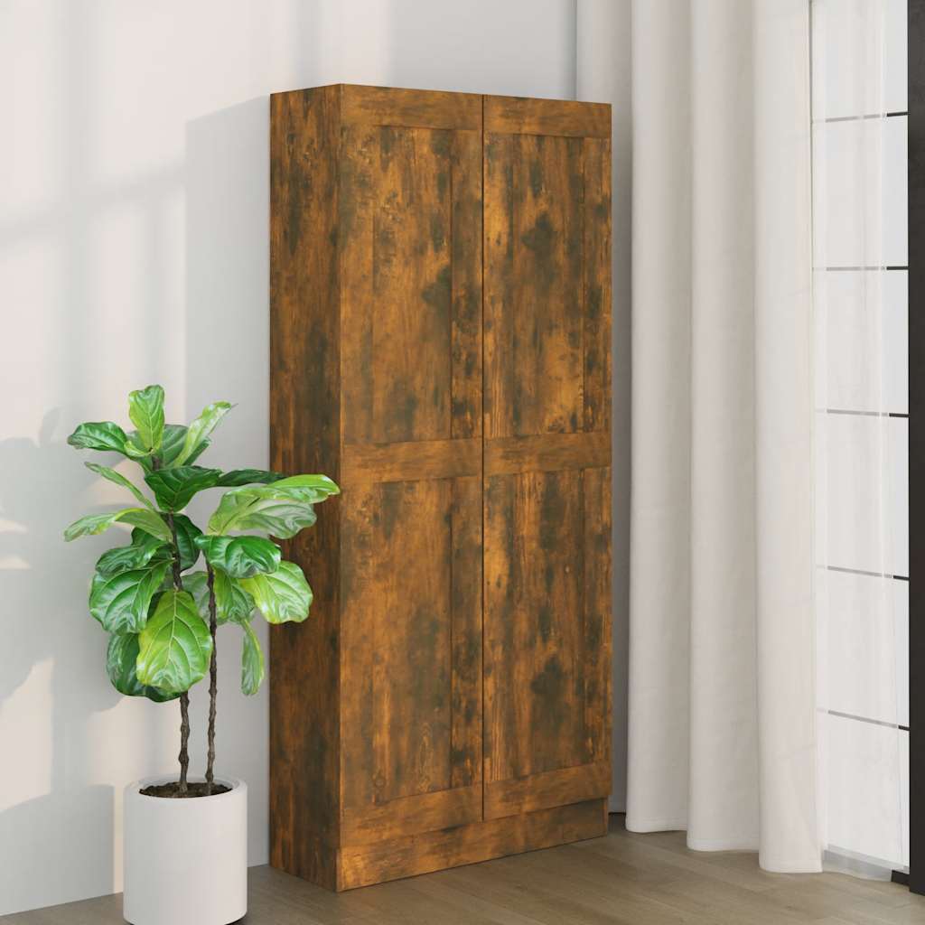 Comodino Rovere Fumo 82,5x30,5x185,5 cm in Legno Multistrato | homemem39