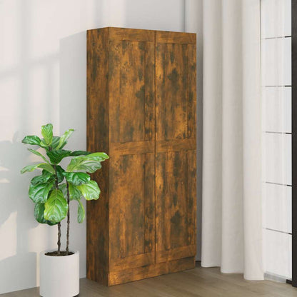 Comodino Rovere Fumo 82,5x30,5x185,5 cm in Legno Multistrato | homemem39