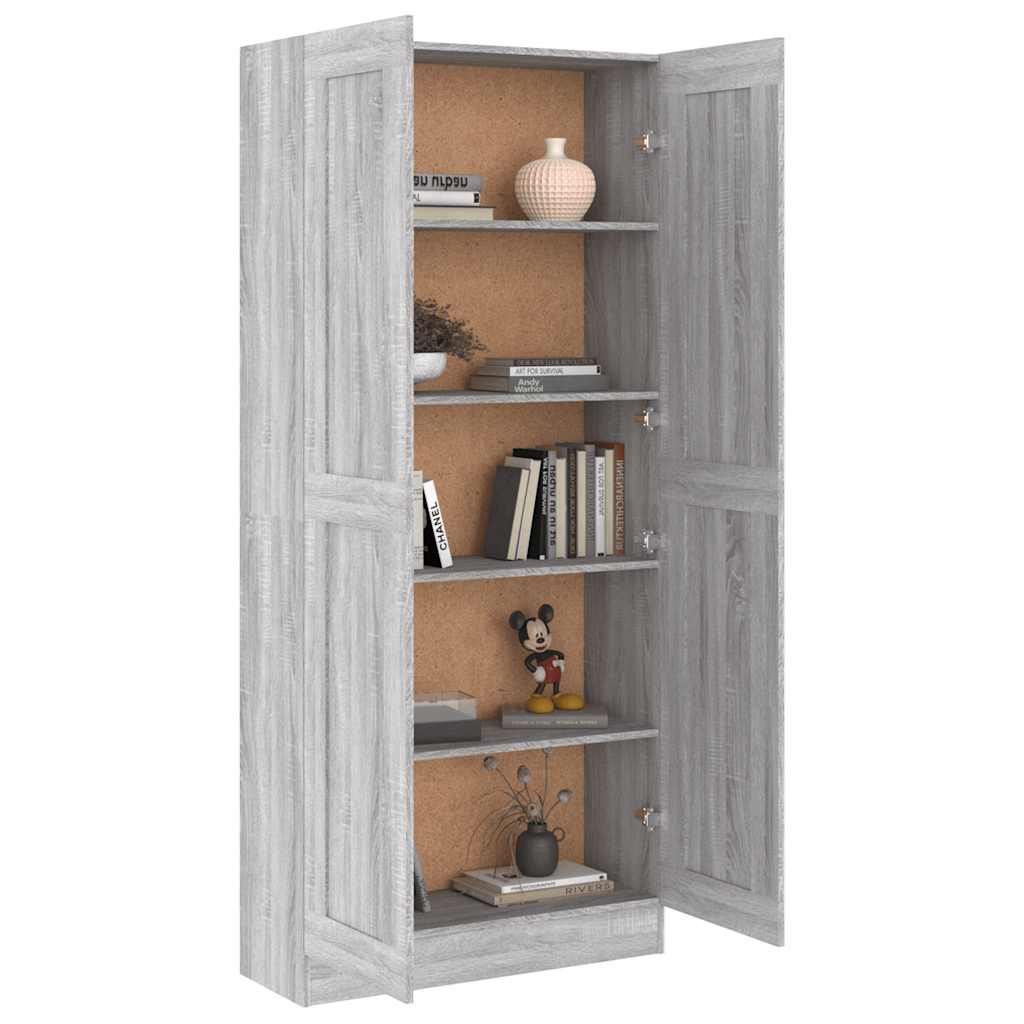 Comodino Grigio Sonoma 82,5x30,5x185,5 cm in Legno Multistrato | homemem39