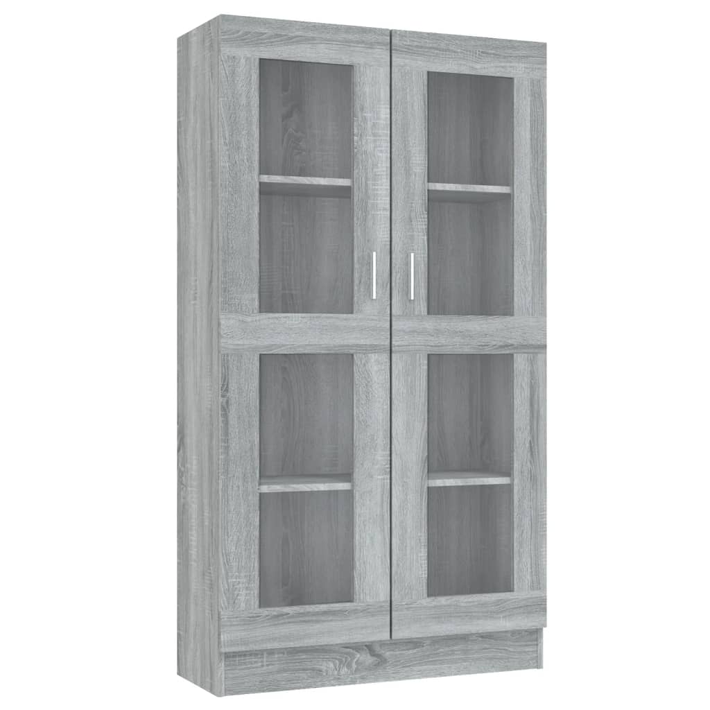 Mobile Vetrina Grigio Sonoma 82,5x30,5x150 cm Legno Multistrato | homemem39