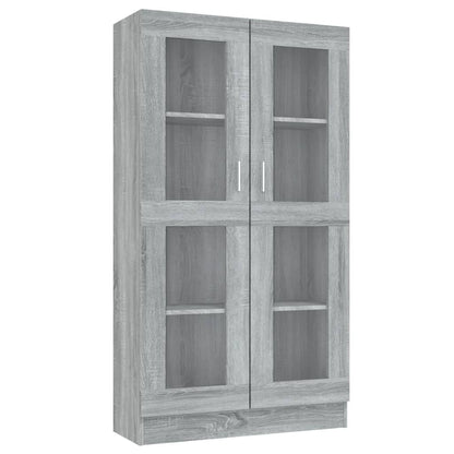 Mobile Vetrina Grigio Sonoma 82,5x30,5x150 cm Legno Multistrato | homemem39